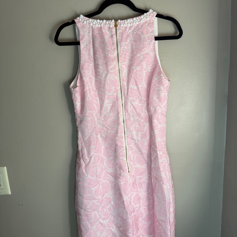 Lilly Pulitzer Airy Shift Dress Beaded Rosy Posie - Picture 4 of 8